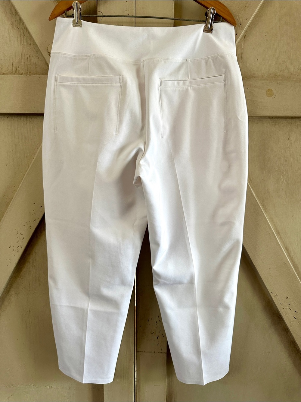 Athleta Endless High Rise Ankle Pants White Petite 12P Stretch Pull On - Picture 7 of 9